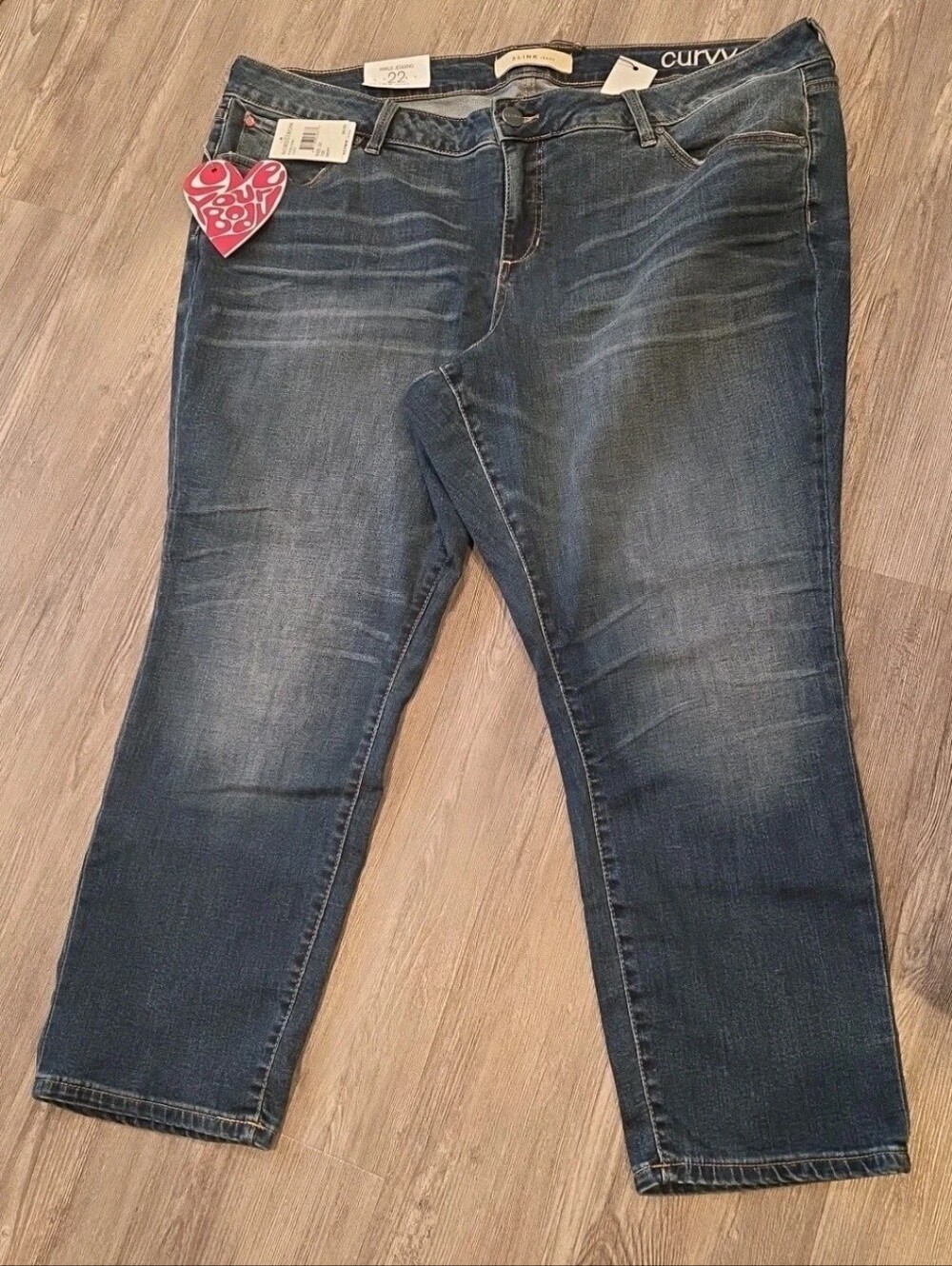 NWT Slink Jeans  LUCY Women's Curvy Jeans SIze 22 Ankle Jegging